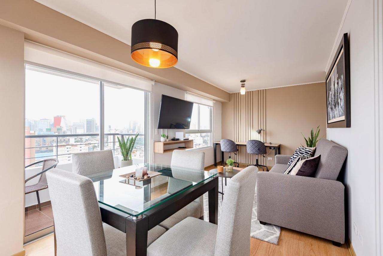 Alu Apartments - Limit With Miraflores Panoramic City View 利马 外观 照片