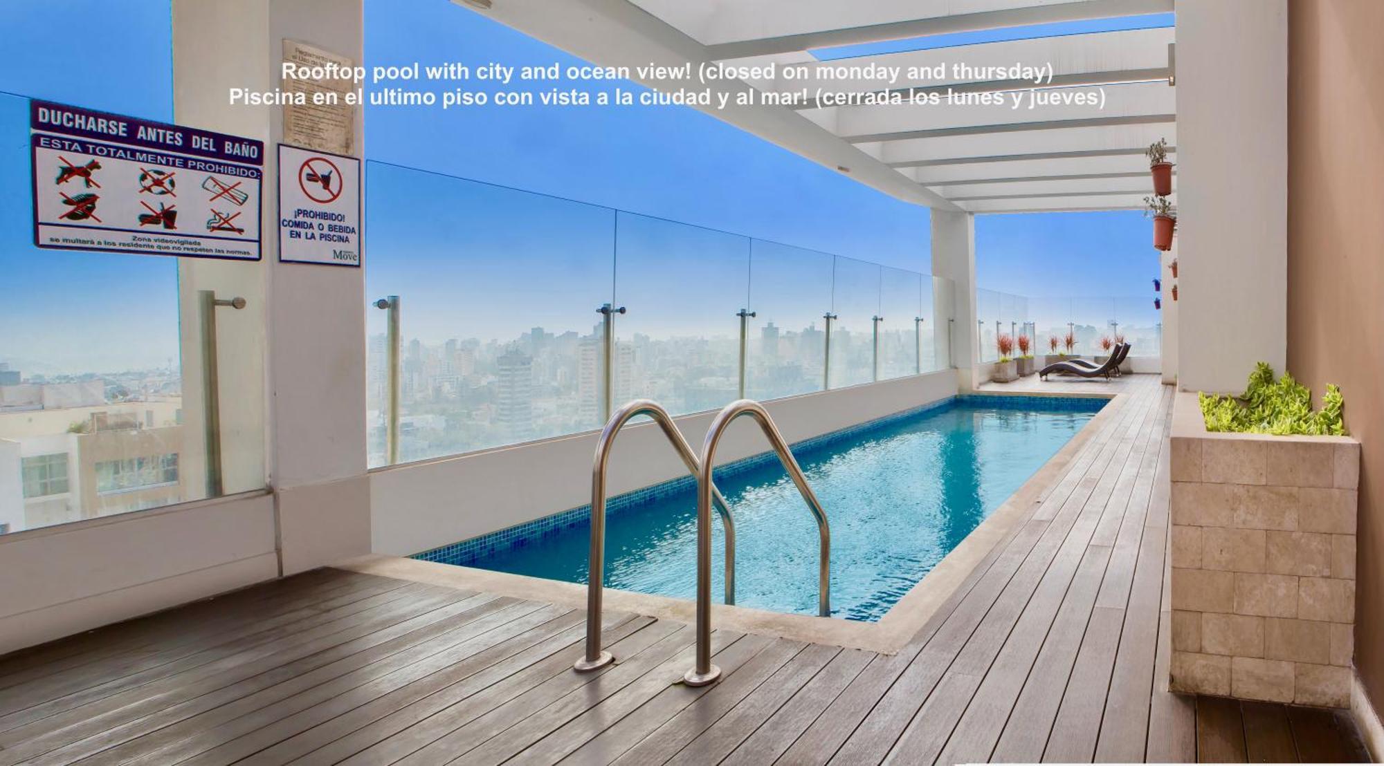 Alu Apartments - Limit With Miraflores Panoramic City View 利马 外观 照片